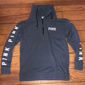 PINK quarter zipper sweatshirt